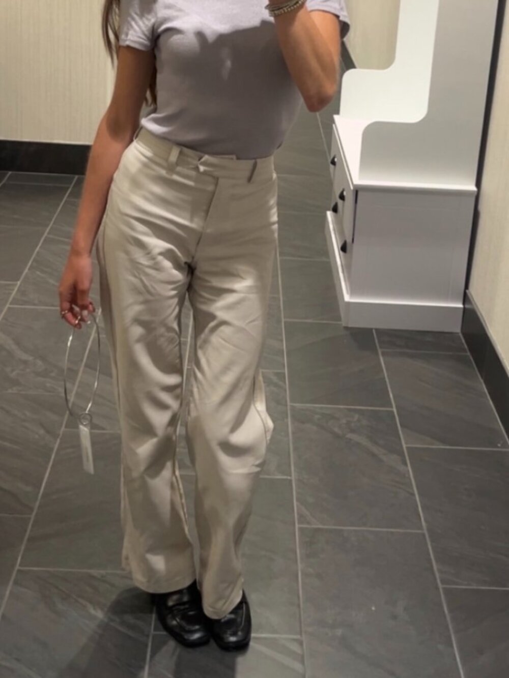 White Cream Cotton On Cargo Pants
